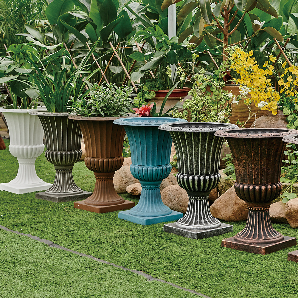 Large size plastic outdoor flower pot for garden seeding