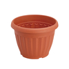Classic Ribbed Plastic Planter Set – Durable & Versatile