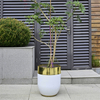 Wholesale Black Round Large Planters Outdoor Round Flower Plant Pot Sets