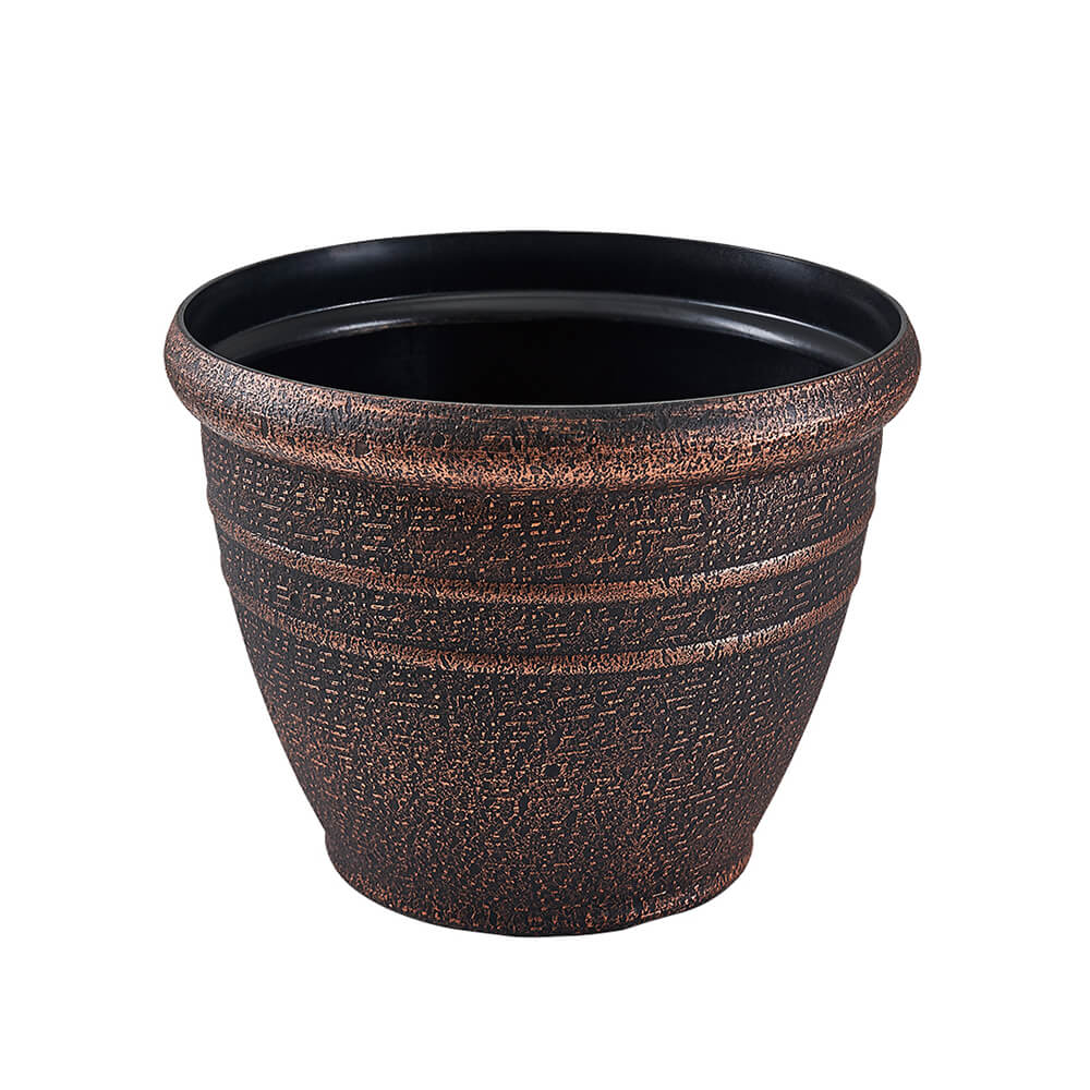 Vintage Stone-Texture Plastic Planter