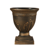 Leaf Pattern Plastic Urn Flower Pot