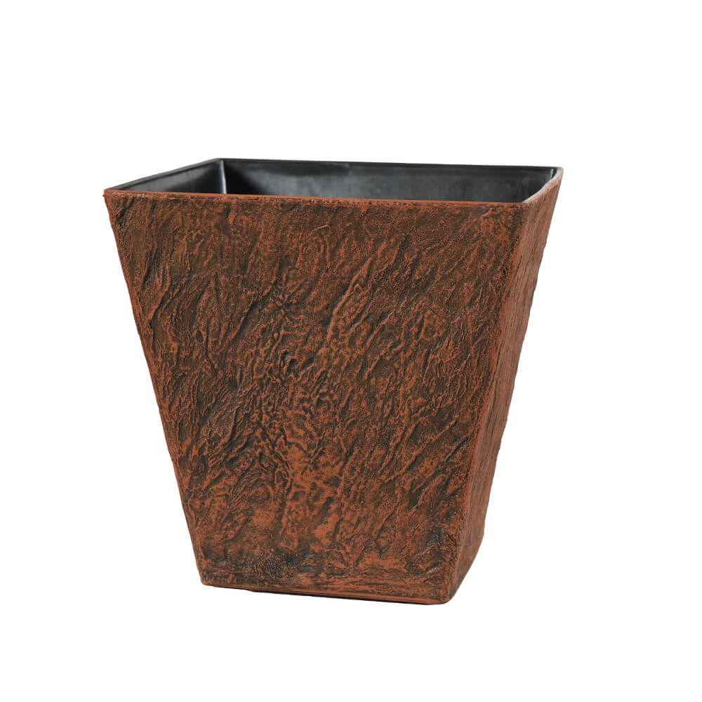 Heavy Duty Stone-Texture Plastic Planter