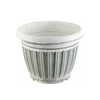 Classic Ribbed Plastic Planter Set – Durable & Versatile