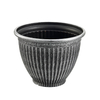 Classic Ribbed Plastic Planter – Durable & Versatile