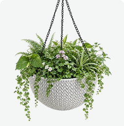 KD7030 durable plastic hanging flower pot for trailing plants