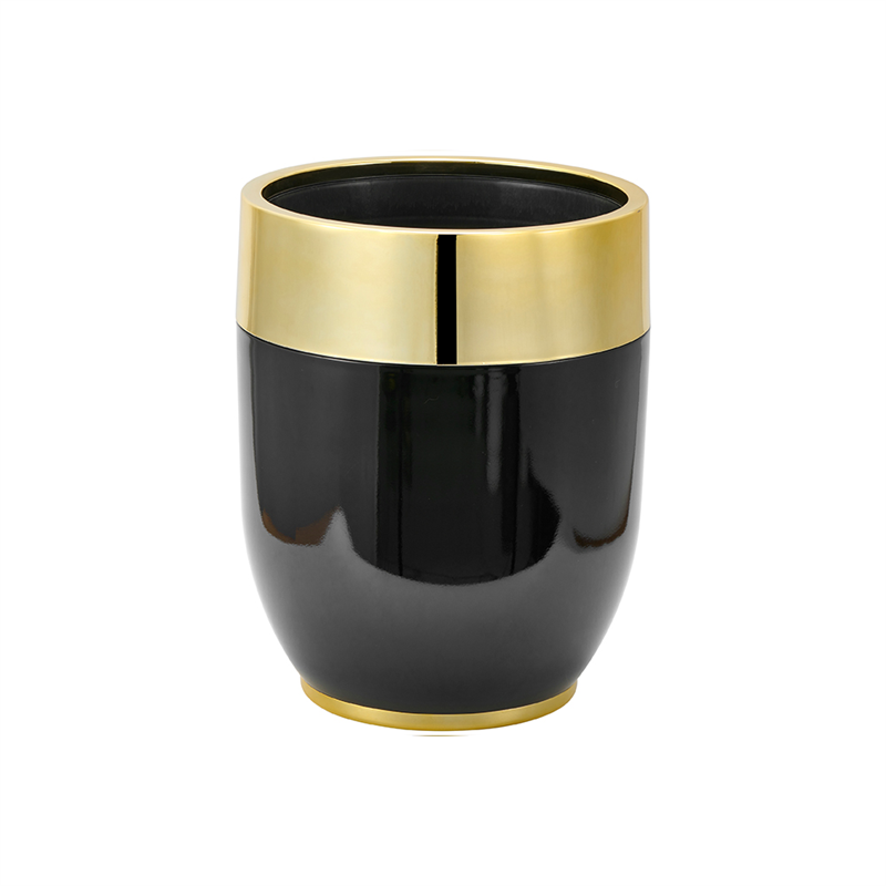 Wholesale Black Round Large Planters Outdoor Round Flower Plant Pot Sets