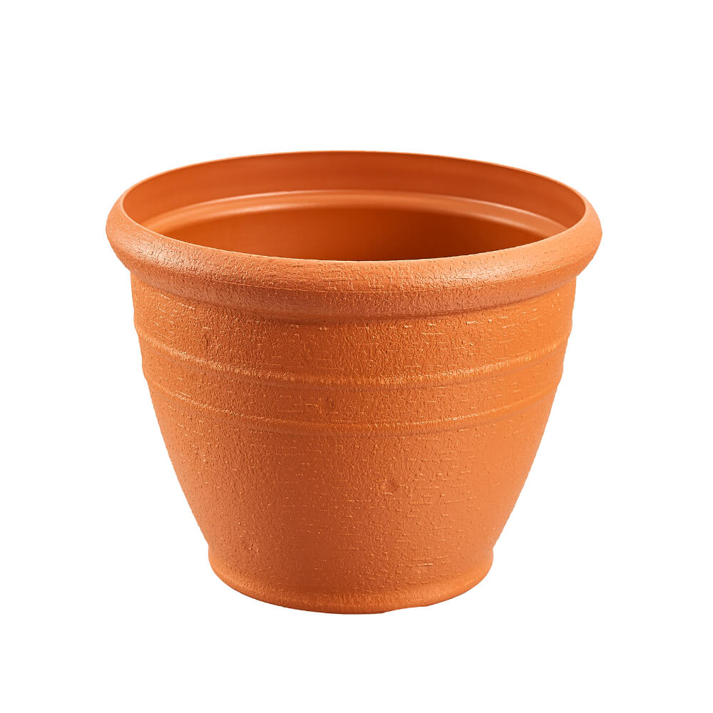 Vintage Stone-Texture Plastic Planter