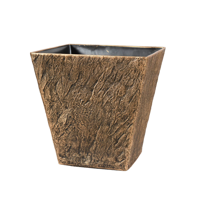 Heavy Duty Stone-Texture Plastic Planter