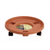 LUDU KD001-0003 Outdoor Garden Plastic Plant Flower Pot Trolley with Wheels