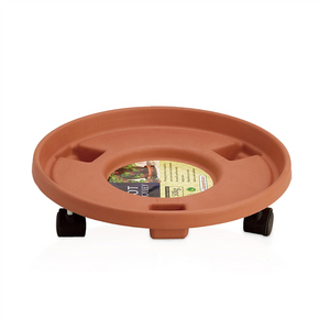 LUDU KD001-0003 Outdoor Garden Plastic Plant Flower Pot Trolley with Wheels