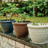 Vintage Stone-Texture Plastic Planter