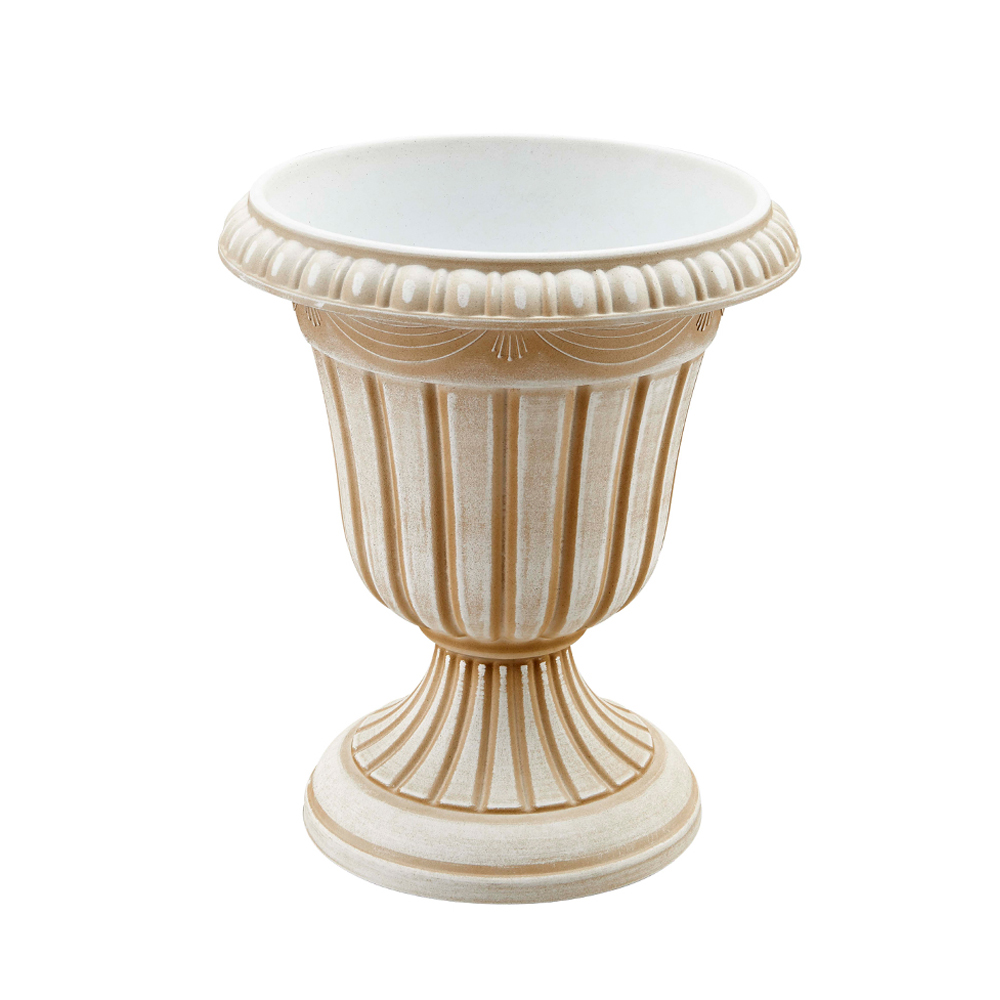 Interlocking Roman Garden Urns Modular Plastic Planter for Villa Landscape