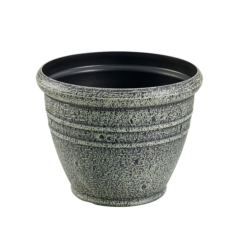 Vintage Stone-Texture Plastic Planter