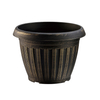 Classic Ribbed Plastic Planter Set – Durable & Versatile