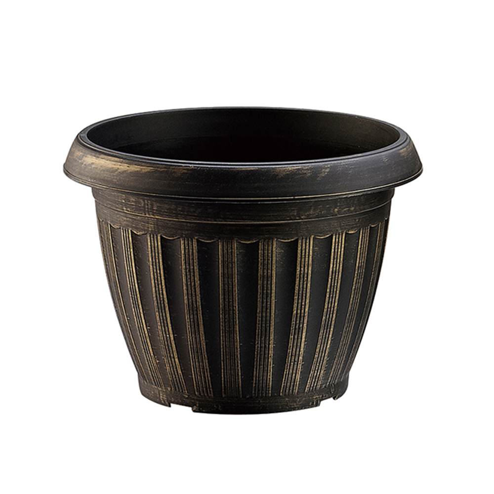 Classic Ribbed Plastic Planter Set – Durable & Versatile